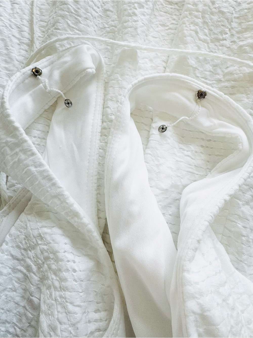 Nine West White Textured Sleeveless Fit & Flare Dress Lined Size 10 - Picture 14 of 15